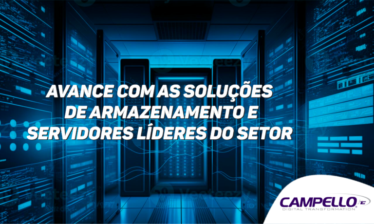 Avance com as soluções de armazenamento e servidores líderes do setor